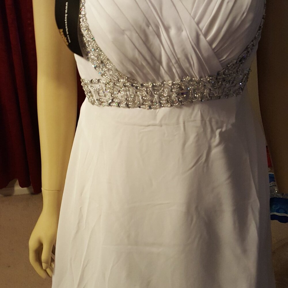 Nwt Womens White Wedding Dress Size Large - Picture 5 of 8